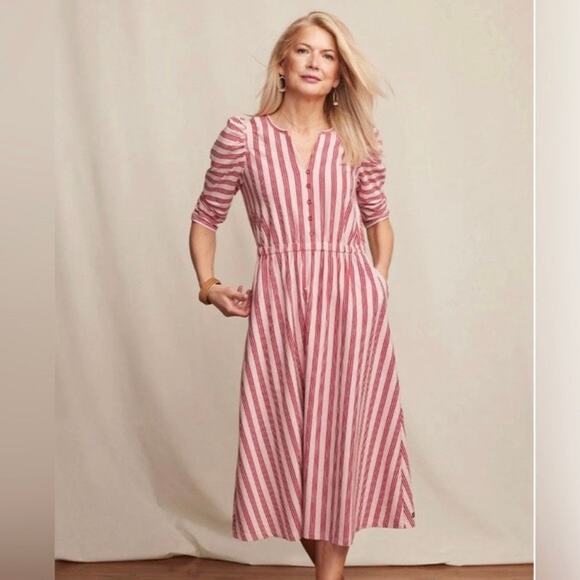 Matilda Jane Red&Pink Stripe McIntosh Midi Dress Sz.XXL NWT